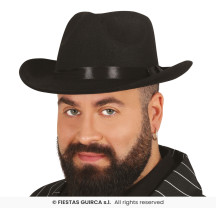 Klobouk gangsterský černý