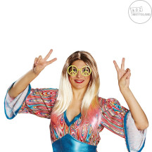 Brýle Hippie s kamínky žluté