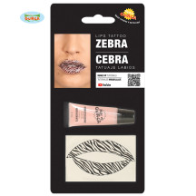Tetování na rty zebra