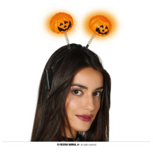 Svítící dýně na čelence