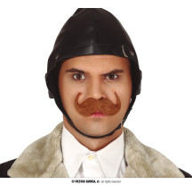 Knír točený nahoru rezavý