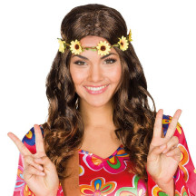 Dámská paruka hippie hnědá
