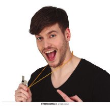 Kovová píšťalka se šňůrkou