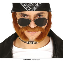 Hnědý knír a pejzy